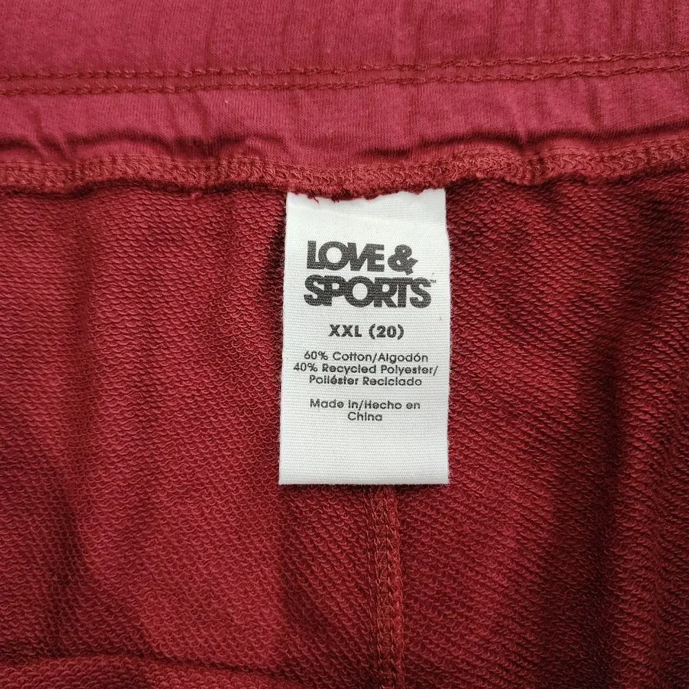NWT Love & Sports Women's Embossed Logo Lounge Shorts